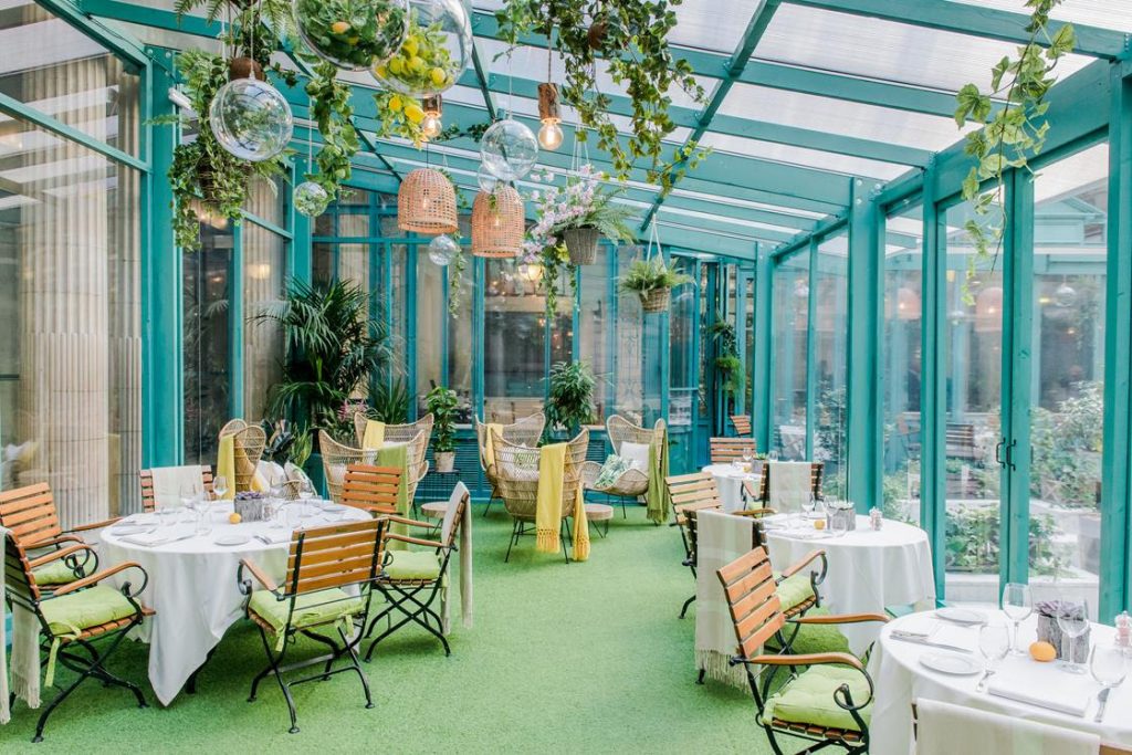 Winter garden of the Westin in Paris
