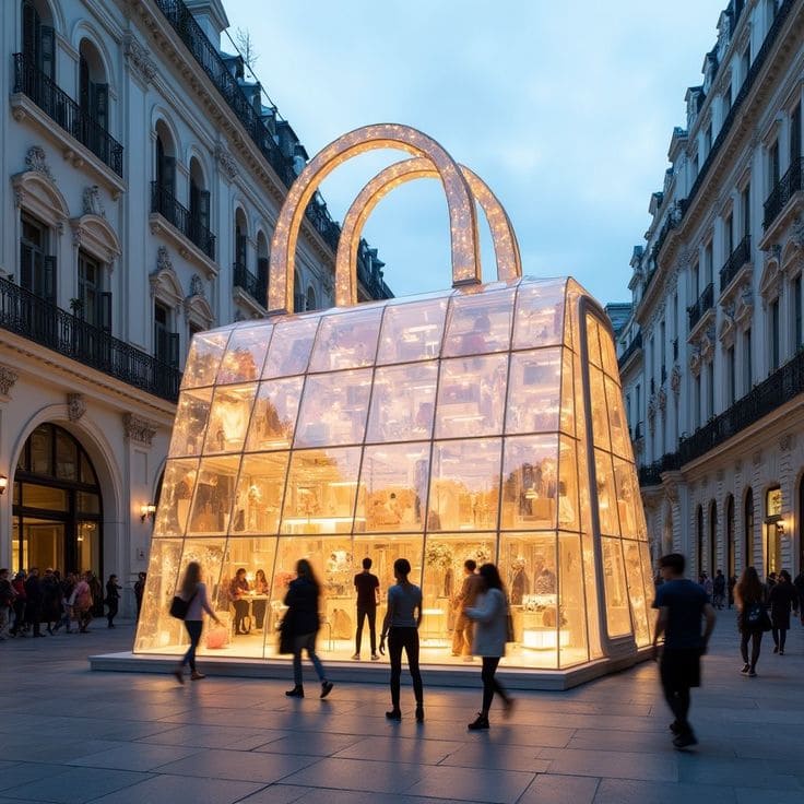 Pop-up store - sac iconique 3D