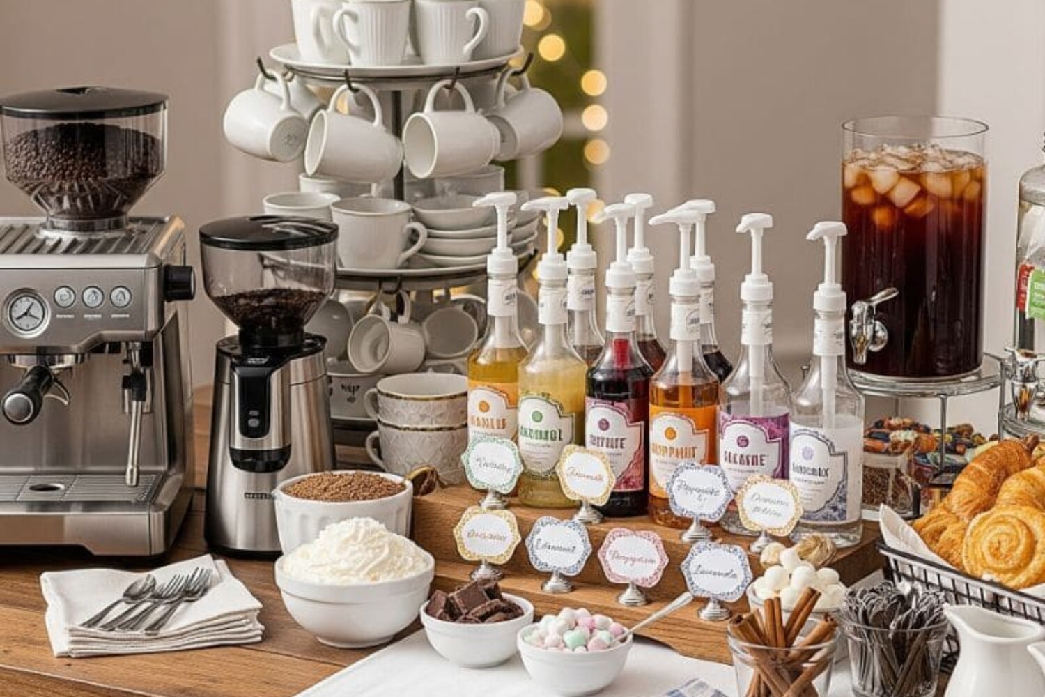 Coin café à un événement immersif