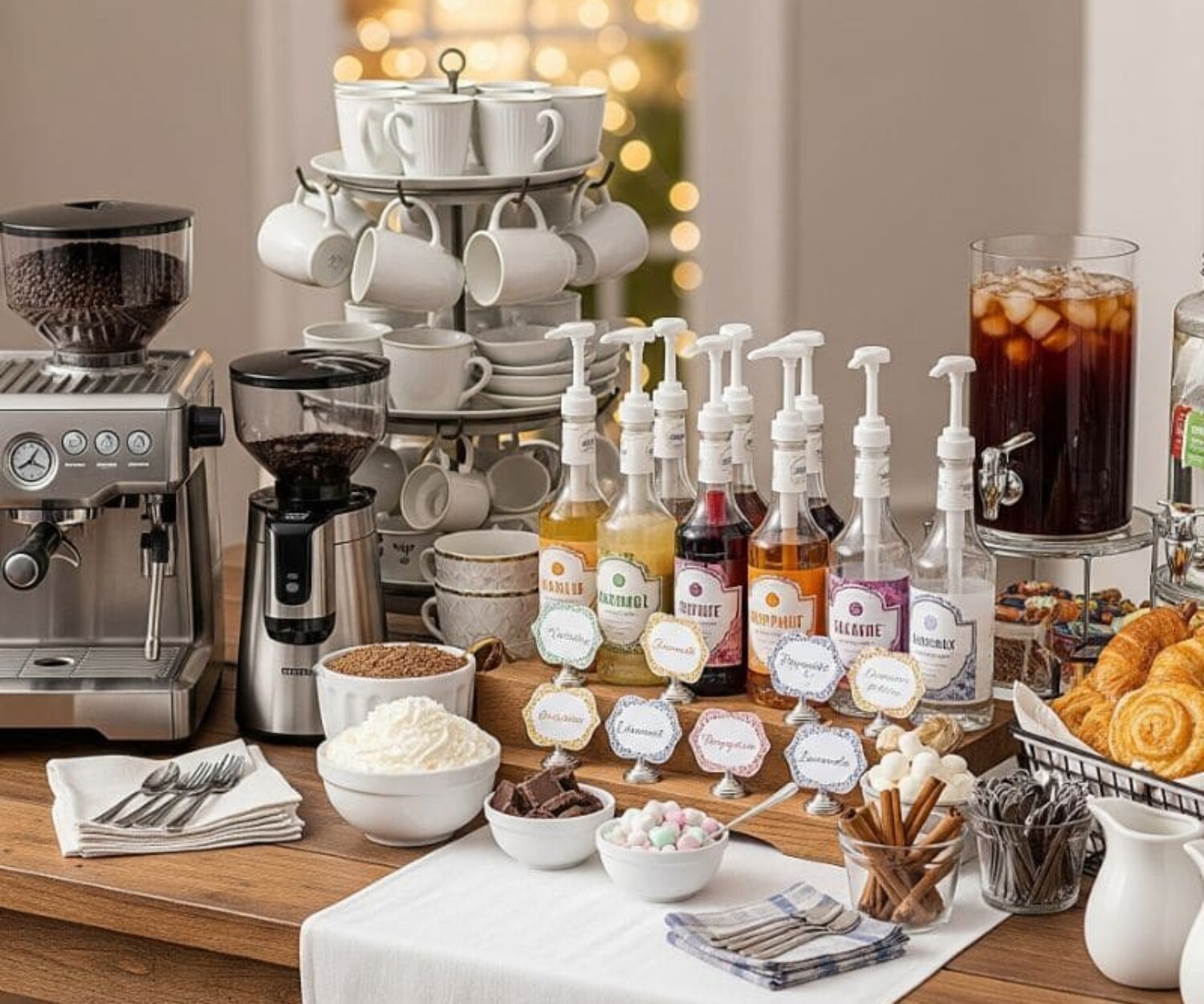 Coin café à un événement immersif